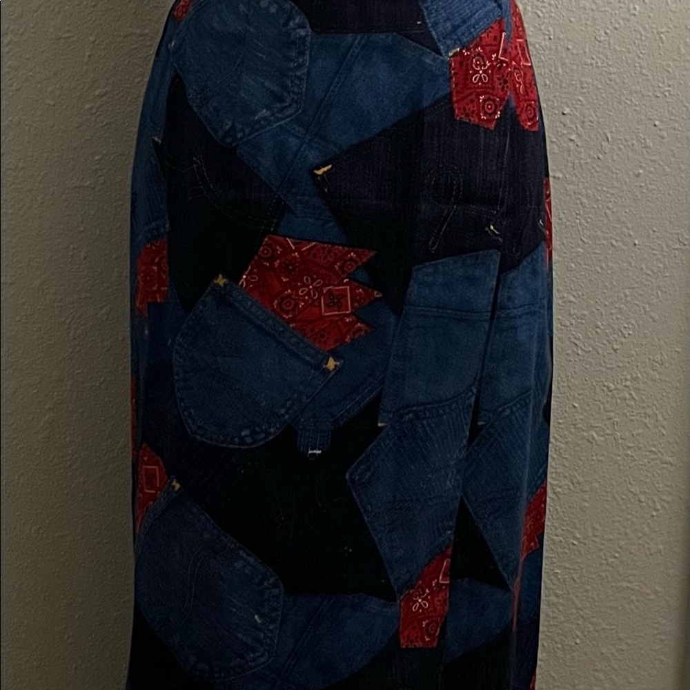 Long maxi pencil wrap skirt. Hand crafted for Red Bird Closet.